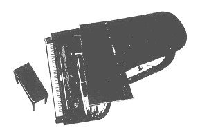 top view piano